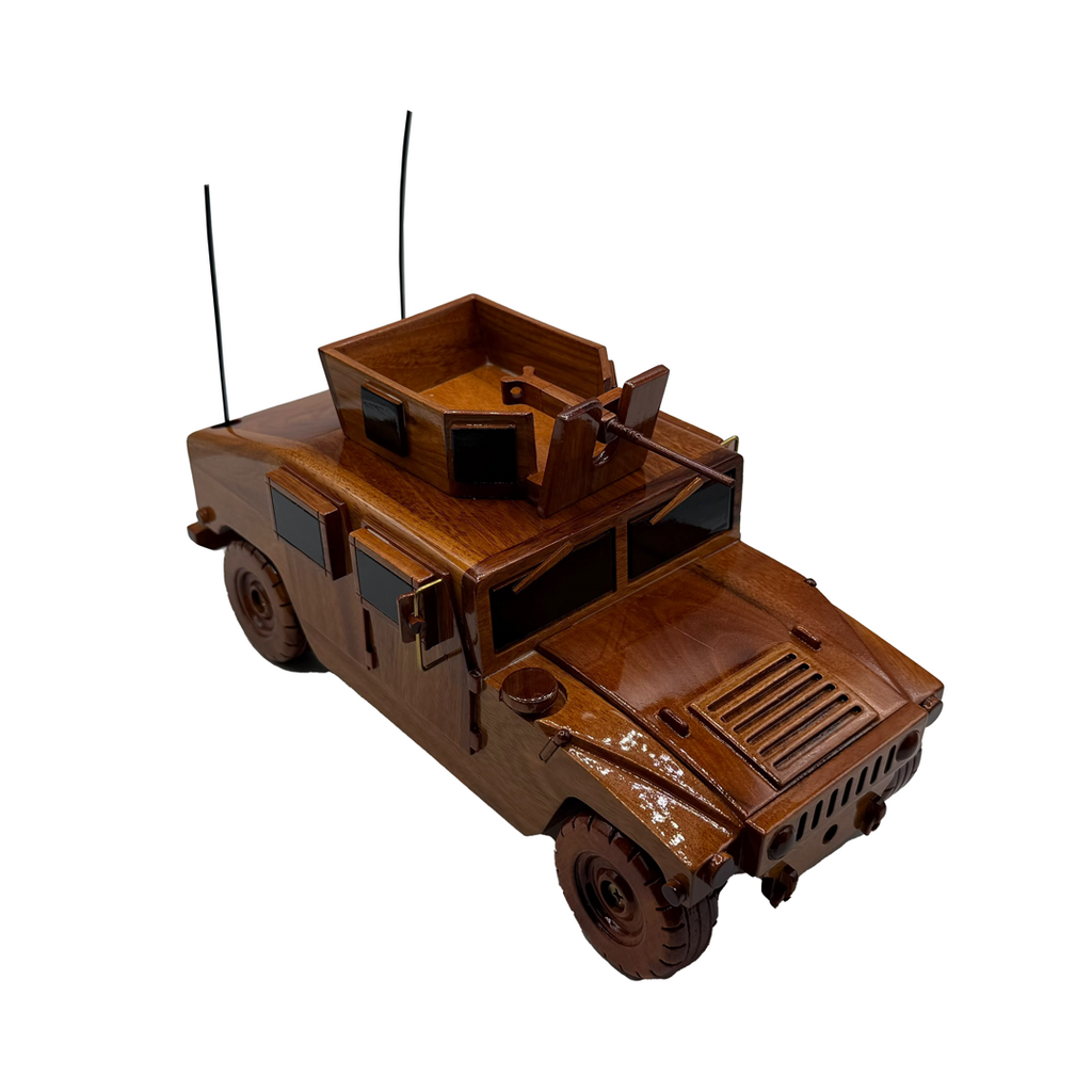 HUMVEE Military Mahogany Wood Desktop trucks  Model