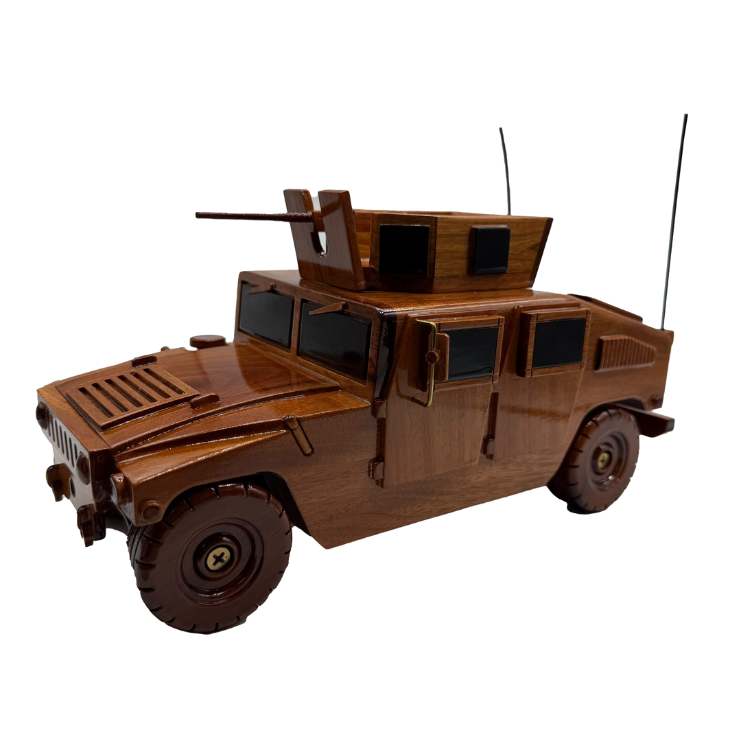 HUMVEE Military Mahogany Wood Desktop trucks  Model