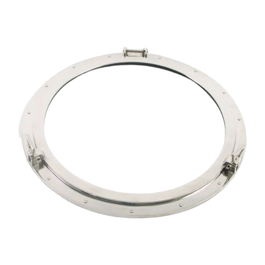 Deluxe Class Brushed Nickel Decorative Ship Porthole Mirror 30""