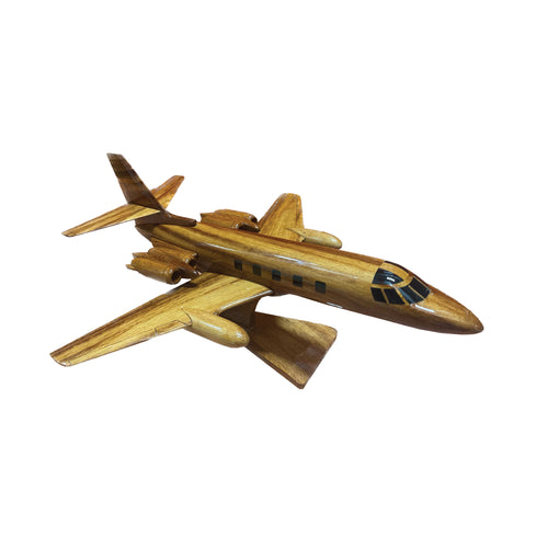 Lockheed Jetstar Mahogany Wood Desktop Airplane Model