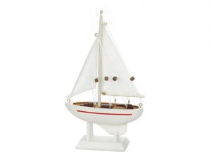 Wooden Intrepid Model Sailboat 9""