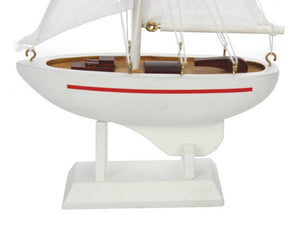 Wooden Intrepid Model Sailboat 9""