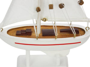 Wooden Intrepid Model Sailboat 9""