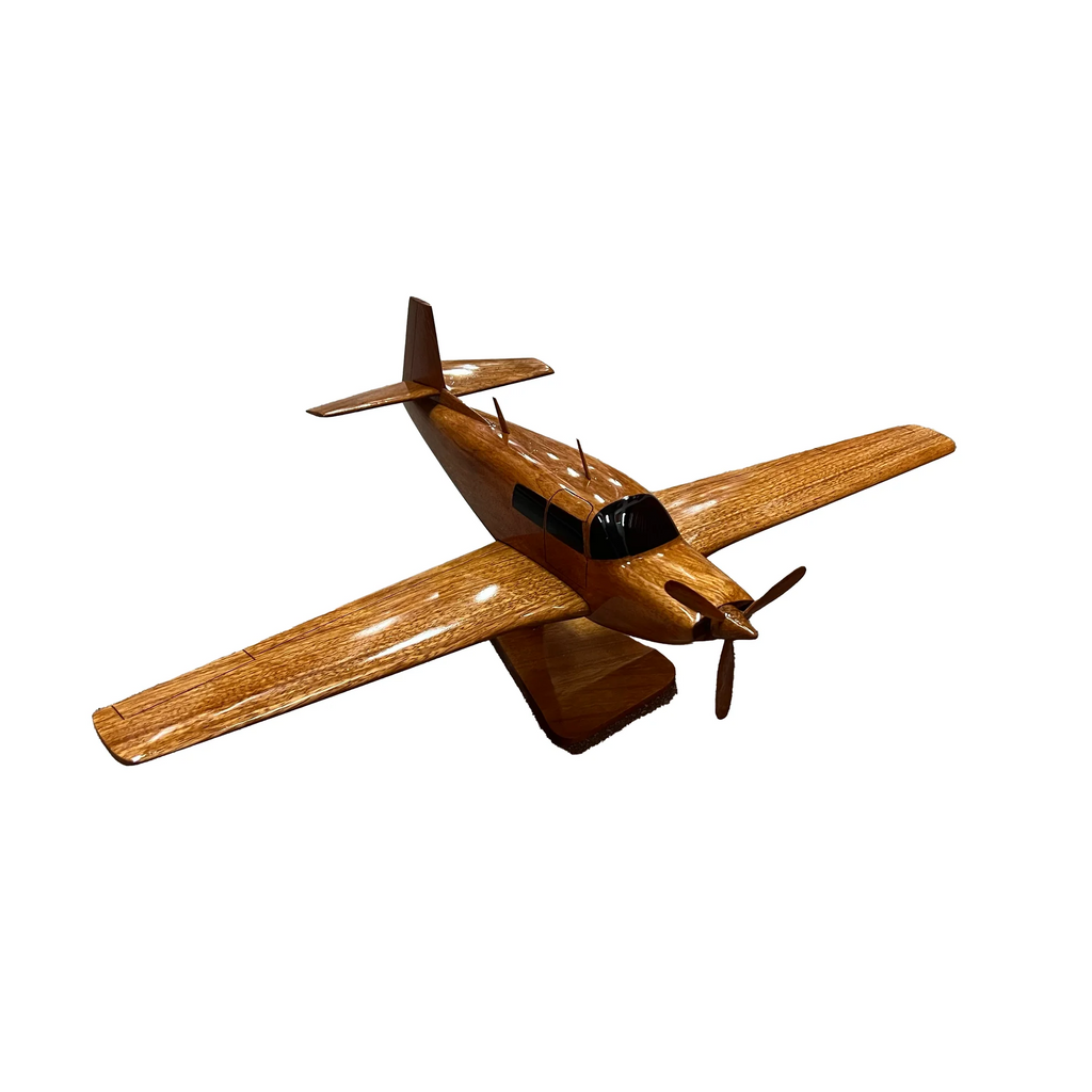 Mooney M20 Mahogany Wood Desktop Airplane Model