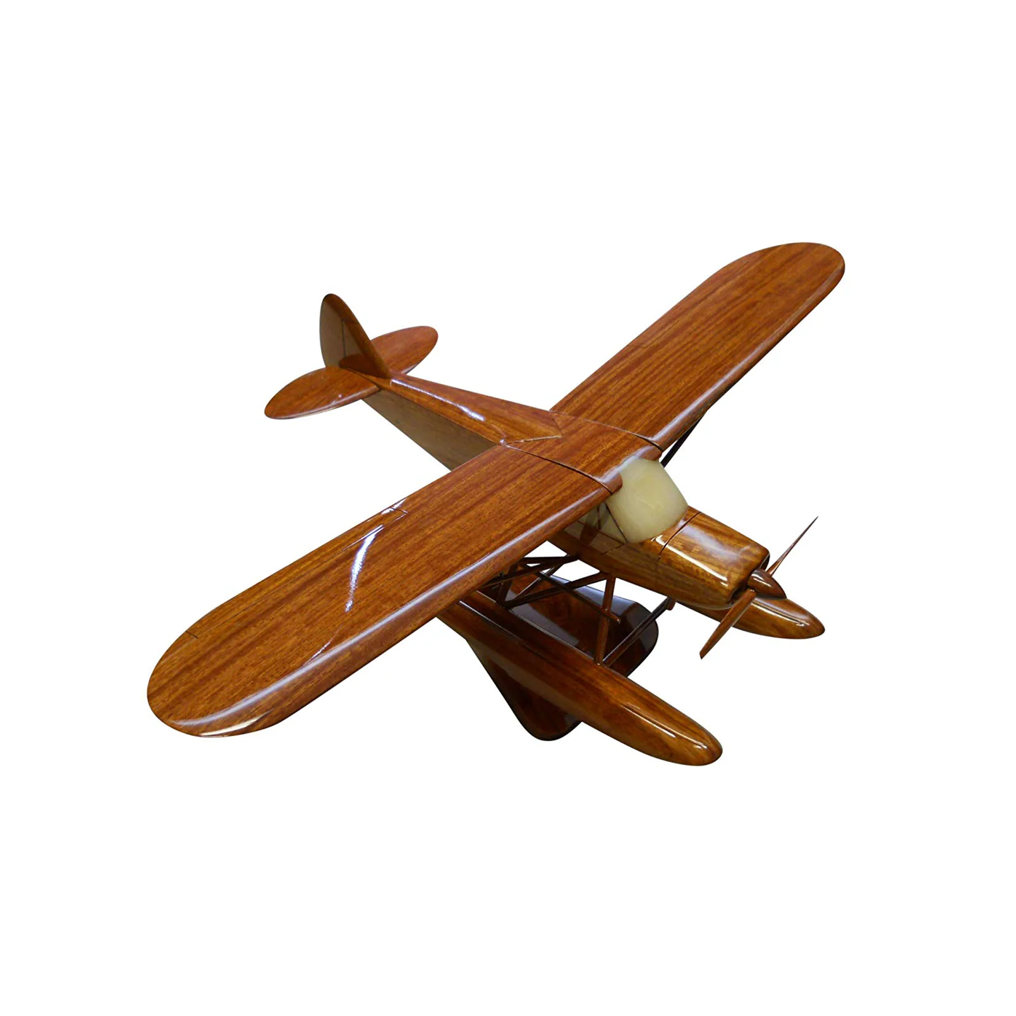 Piper PA on floats Mahogany Wood Desktop Helicopters  Model