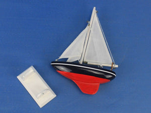 Wooden American Sailer Model Sailboat Decoration 9""