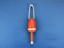 Load image into Gallery viewer, Wooden Orange Maine Lobster Trap Buoy 7&quot;&quot;