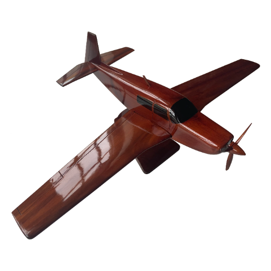 Mooney M20 Mahogany Wood Desktop Airplane Model