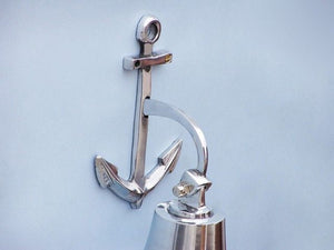 Chrome Hanging Anchor Bell 8"