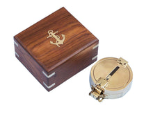 Load image into Gallery viewer, Solid Brass Clinometer Compass 4&quot;