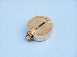 Solid Brass Clinometer Compass 4"