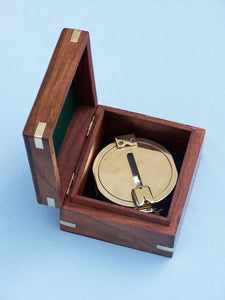 Solid Brass Clinometer Compass 4"