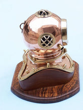 Load image into Gallery viewer, Copper Decorative Divers Helmet Clock 12&quot;