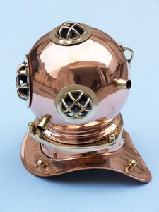 Copper Decorative Divers Helmet 9"