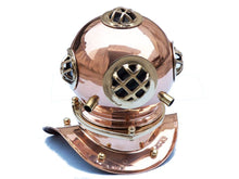 Load image into Gallery viewer, Copper Decorative Divers Helmet 9&quot;