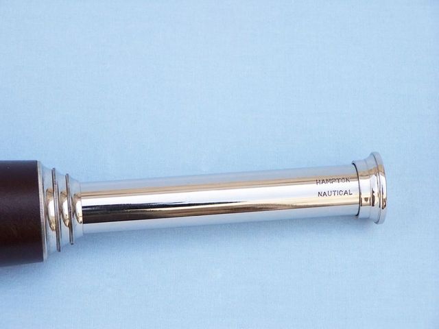 Deluxe Class Admiral's Brass - Leather Spyglass Telescope 27" w/ Rosewood Box