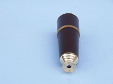 Load image into Gallery viewer, Deluxe Class Admiral&#39;s Brass - Leather Spyglass Telescope 27&quot; w/ Rosewood Box
