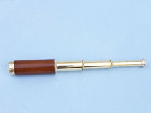 Load image into Gallery viewer, Deluxe Class Solid Brass - Wood Captain&#39;s Spyglass Telescope 15&quot; w/ Rosewood Box