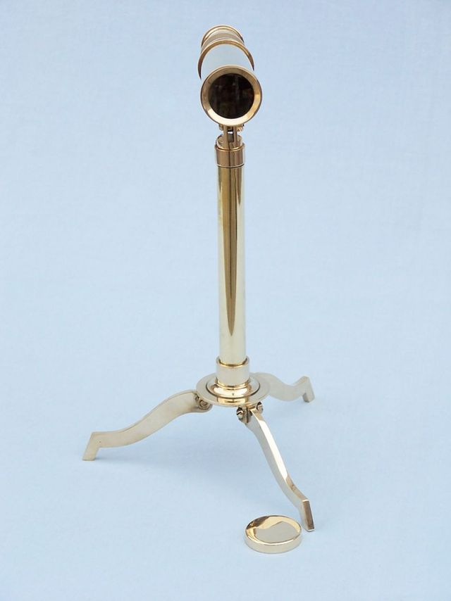 Solid Brass Telescope on Stand 17