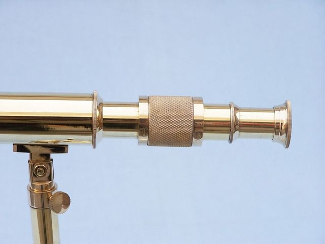 Solid Brass Telescope on Stand 17