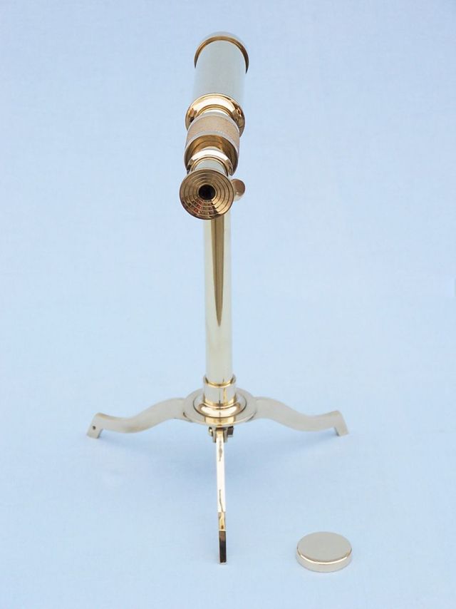Solid Brass Telescope on Stand 17