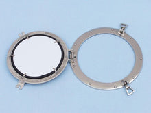 Load image into Gallery viewer, Chrome Decorative Ship Porthole Mirror 12