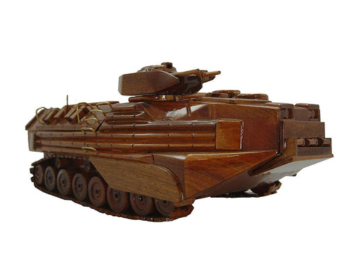 AAV7 Mahogany Wood Desktop Military Vehicle Model