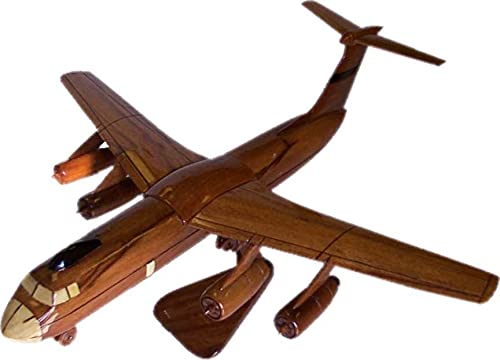 C-141 Star Lifter Mahogany Wood Desktop Airplane Model
