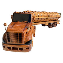 Load image into Gallery viewer, Tanker Truck Combo Mahogany Wood Desktop  Truck combos &amp; Trains Model