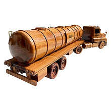 Load image into Gallery viewer, Tanker Truck Combo Mahogany Wood Desktop  Truck combos &amp; Trains Model