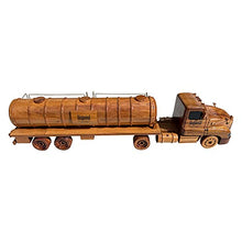 Load image into Gallery viewer, Tanker Truck Combo Mahogany Wood Desktop  Truck combos &amp; Trains Model