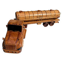 Load image into Gallery viewer, Tanker Truck Combo Mahogany Wood Desktop  Truck combos &amp; Trains Model