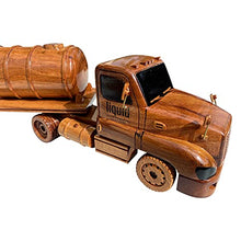 Load image into Gallery viewer, Tanker Truck Combo Mahogany Wood Desktop  Truck combos &amp; Trains Model