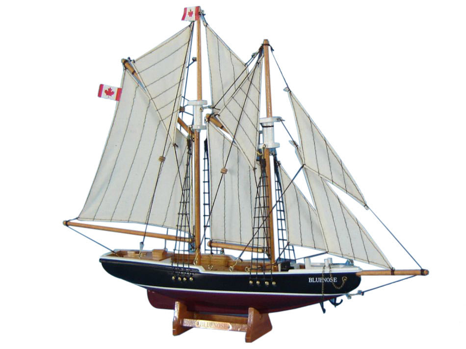 Wooden Bluenose Model Sailboat Decoration 17"