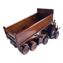 Load image into Gallery viewer, Dump Truck Mahogany Wood Desktop Cars &amp; trucks Model