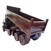 Load image into Gallery viewer, Dump Truck Mahogany Wood Desktop Cars &amp; trucks Model