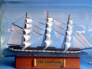 USS Constitution Model Ship in a Glass Bottle 11"