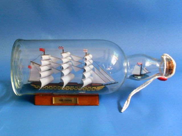 HMS Victory Model Ship in a Glass Bottle 11