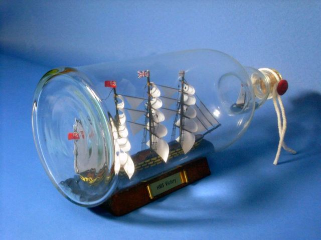 HMS Victory Model Ship in a Glass Bottle 11