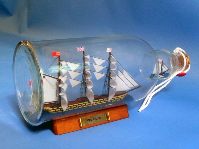 HMS Victory Model Ship in a Glass Bottle 11