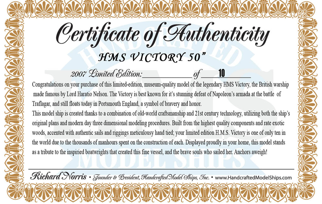 HMS Victory 50" Limited