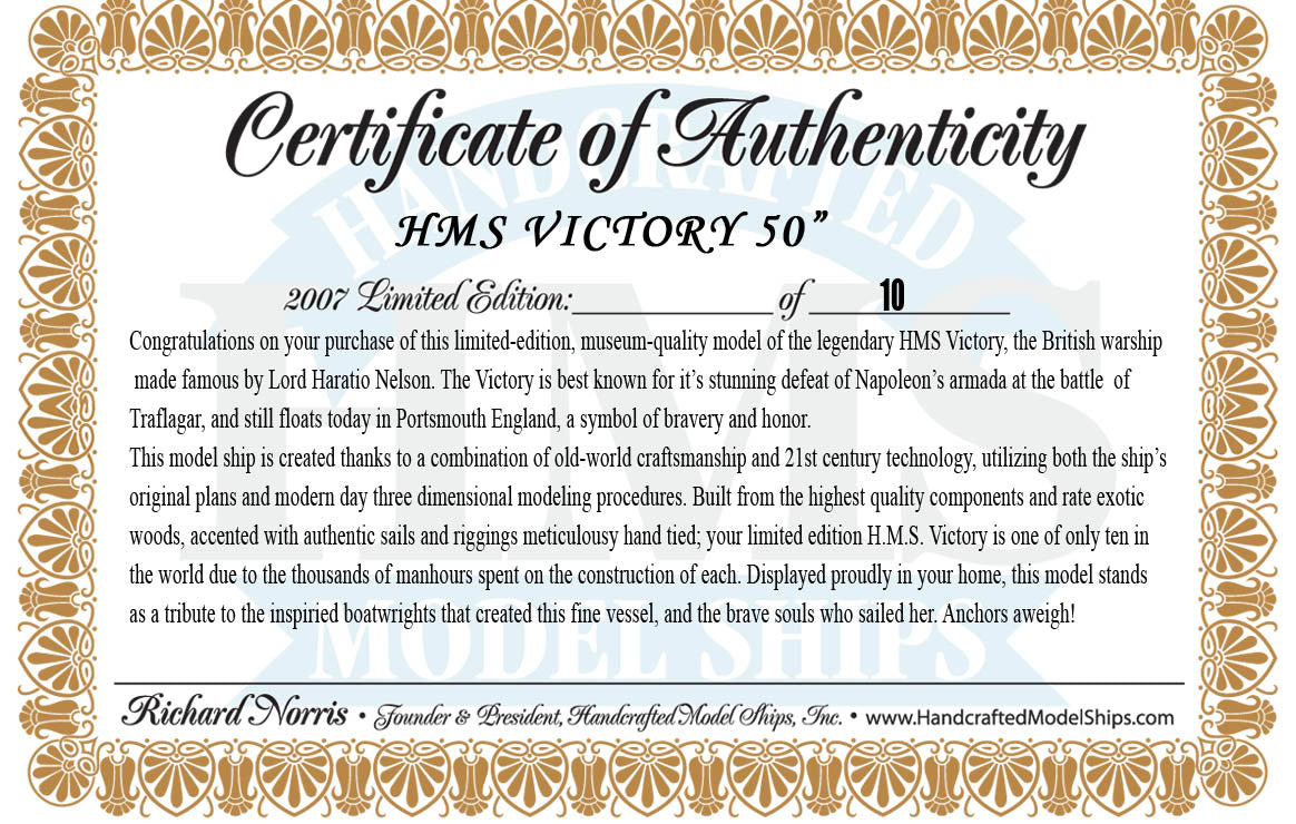 HMS Victory 50" Limited