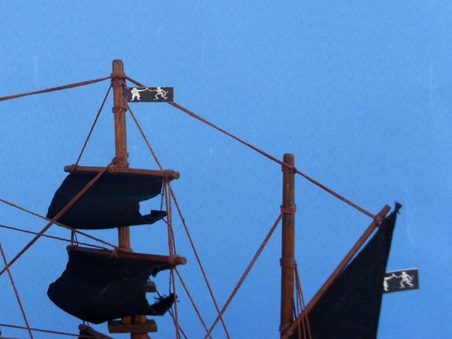 Wooden Black Bart's Royal Fortune Model Pirate Ship 15""