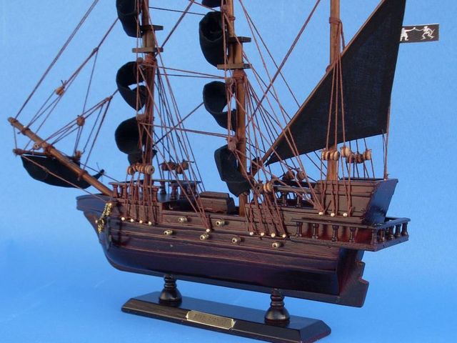 Wooden Black Bart's Royal Fortune Model Pirate Ship 15""