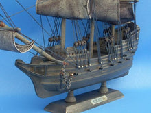 Load image into Gallery viewer, Wooden Flying Dutchman Model Pirate Ship 14&quot;