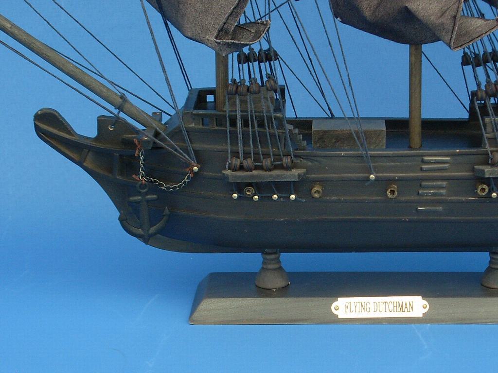Wooden Flying Dutchman Model Pirate Ship 20"