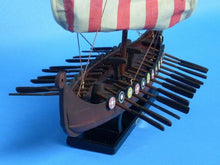 Load image into Gallery viewer, Wooden Viking Drakkar Model Boat 14&quot;