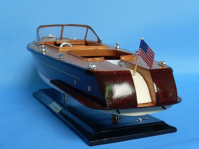 Wooden Chris Craft Runabout Model Speedboat 20""