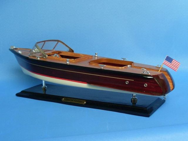 Wooden Chris Craft Runabout Model Speedboat 20""