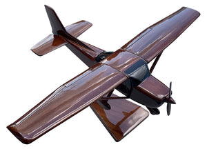 Cessna 182 Mahogany Wood Desktop Airplane Model.